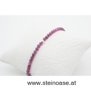 Armband Rubin facettiert 3mm